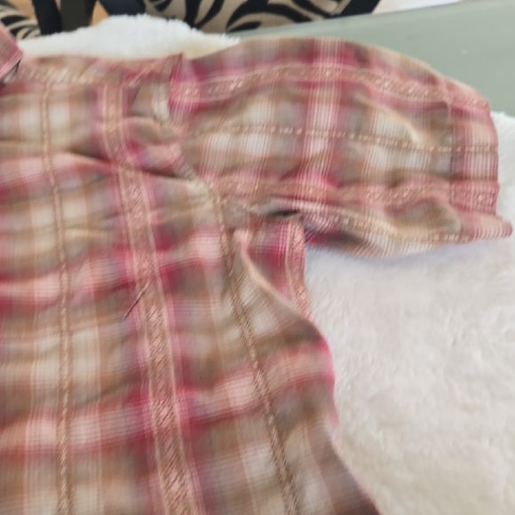 Plaid Button-Down Shirt - Red and Tan - Picture 5 of 15
